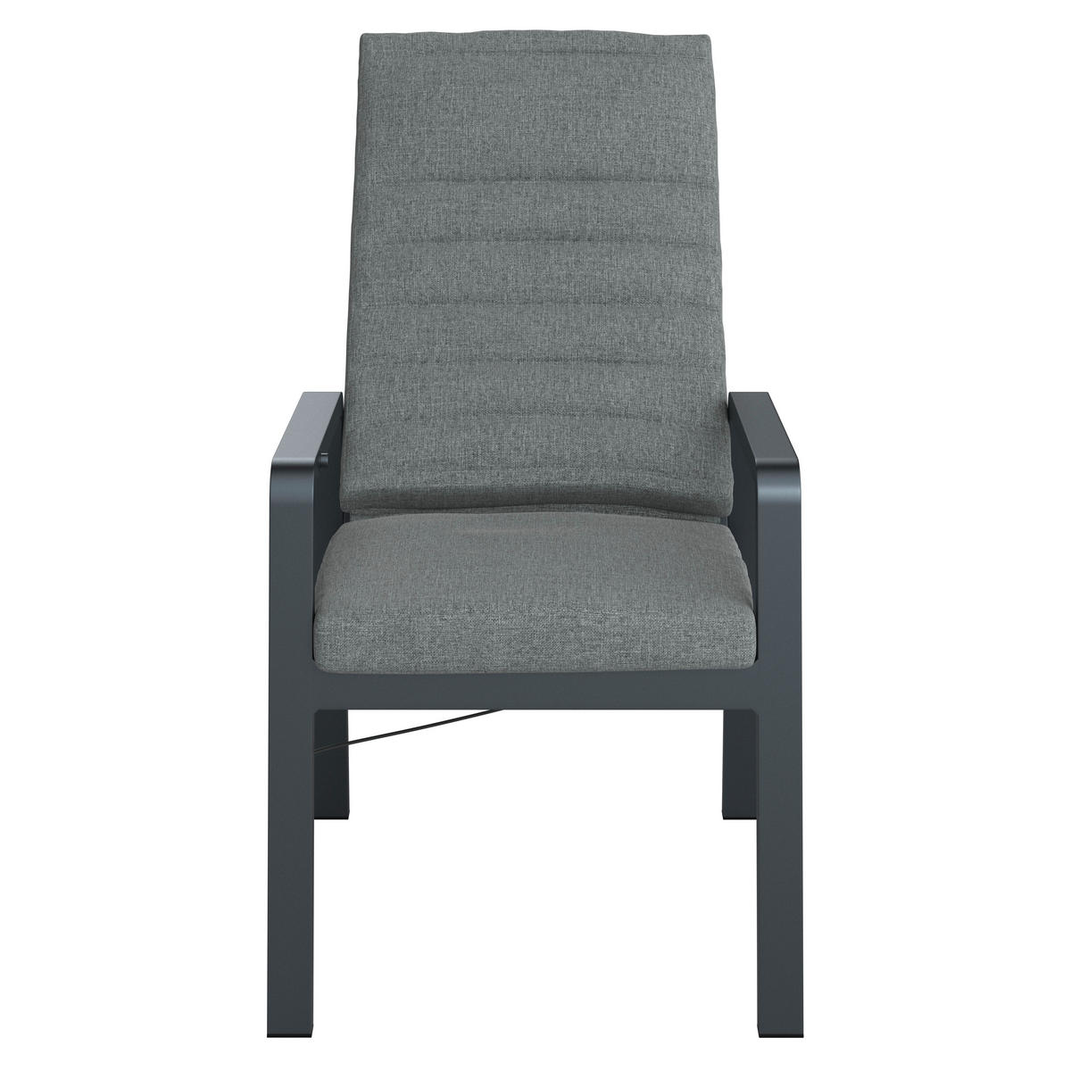 GARTENSESSEL Aluminium Grau, Schwarz  - Schwarz/Grau, MODERN, Textil/Metall (60/110/72cm) - Ambia Garden