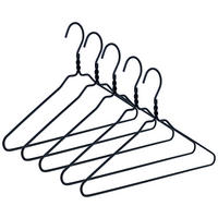 KLEIDERBÜGELSET 5-TEILIG 42 cm Metall  - Schwarz, Design, Metall (42cm)