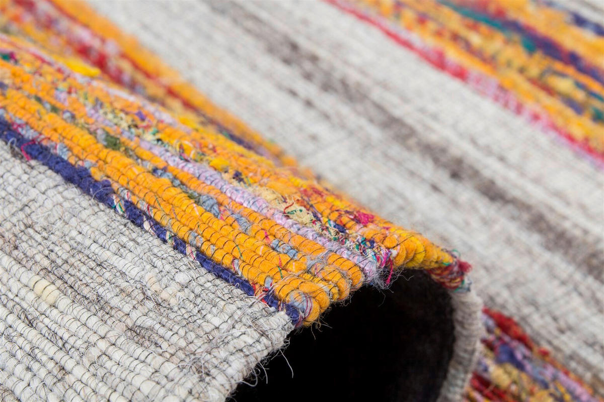 HANDVÄVD MATTA 120/170 cm  - röd/naturfärgad, Basics, textil (120/170cm) - Kayoom