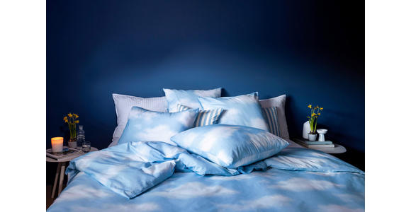 ZIERKISSEN  45/45 cm   - Weiß/Hellblau, Design, Textil (45/45cm) - Esposa