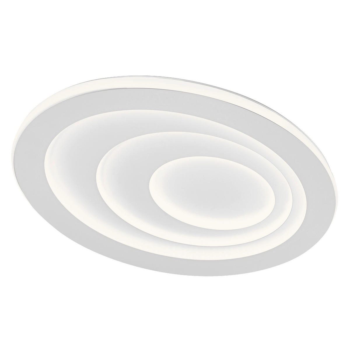 LED-DECKENLEUCHTE Orbis Spiral Oval 48,5/38,5/5,6 cm   - Weiß, Design, Kunststoff/Metall (48,5/38,5/5,6cm) - Osram