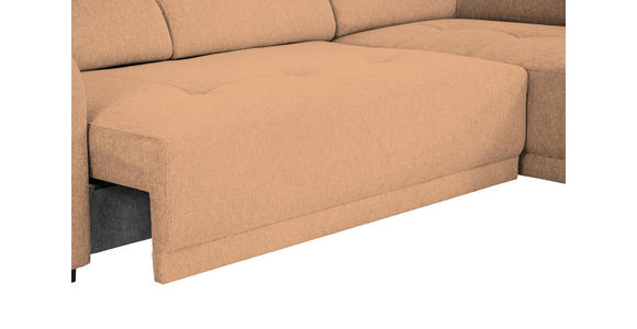 ECKSOFA Rostfarben Struktur - Rostfarben/Schwarz, Design, Kunststoff/Textil (284/205cm) - Xora