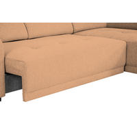 ECKSOFA in Struktur Rostfarben  - Rostfarben/Schwarz, Design, Kunststoff/Textil (284/205cm) - MID.YOU