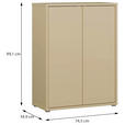 SCHUHSCHRANK Alice Springs  in 74,5/99,1/34,9 cm  - Hellgelb/Grau, MODERN, Holzwerkstoff/Kunststoff (74,5/99,1/34,9cm) - Carryhome