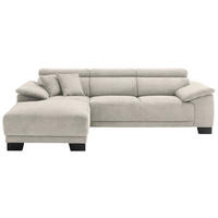 ECKSOFA in Cord Naturfarben  - Schwarz/Naturfarben, Design, Holz/Textil (174/270cm) - Pure Home Lifestyle
