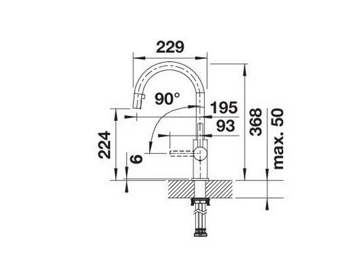 KÜCHENARMATUR 525125  - Edelstahlfarben, Basics, Metall (10,7/36,7/23,9cm) - Blanco