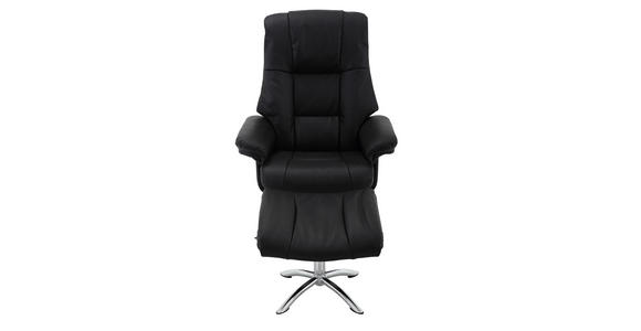 RELAXSESSELSET in Metall, Textil, Leder Schwarz, Chromfarben - Chromfarben/Schwarz, Design, Leder/Textil (78/98(114)/86(113)cm) - Cantus