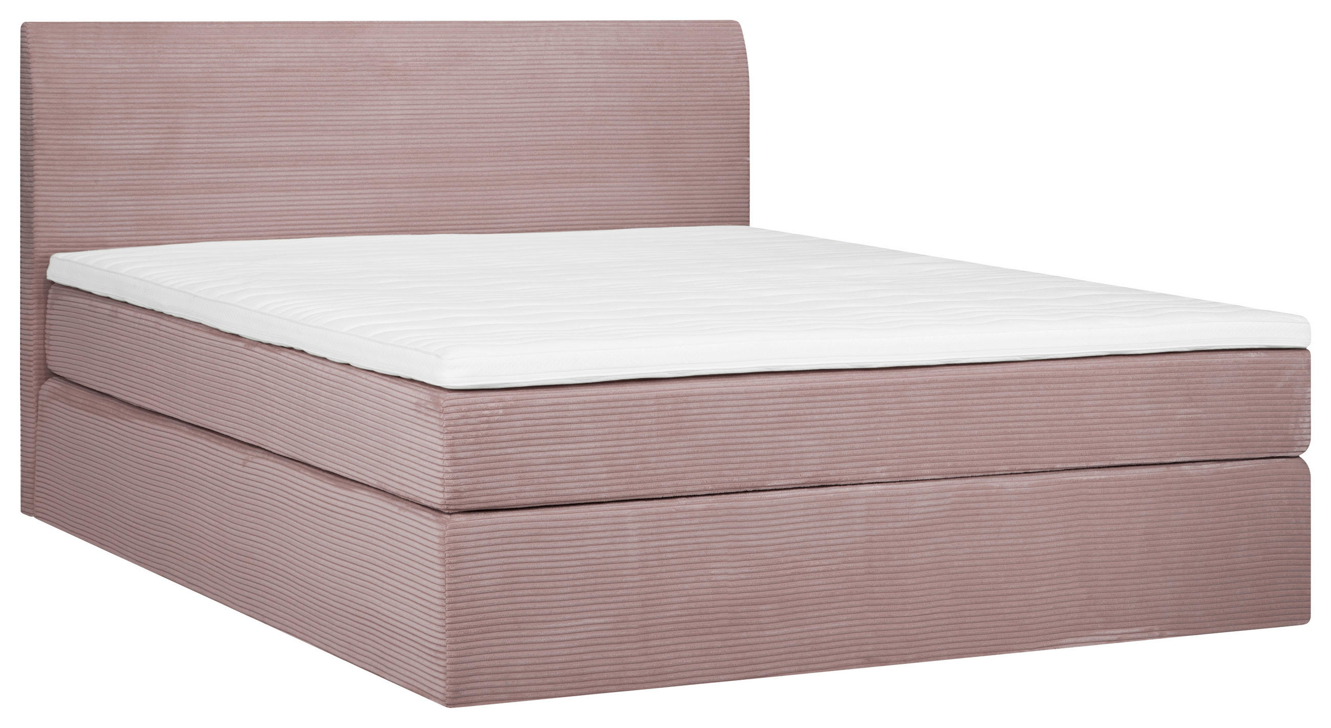 BOXSPRINGBETT 180/200 cm  in Rosa  - Schwarz/Rosa, KONVENTIONELL, Holz/Textil (180/200cm) - Boxxx