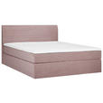 BOXSPRINGBETT 180/200 cm  in Rosa  - Schwarz/Rosa, KONVENTIONELL, Holz/Textil (180/200cm) - Carryhome