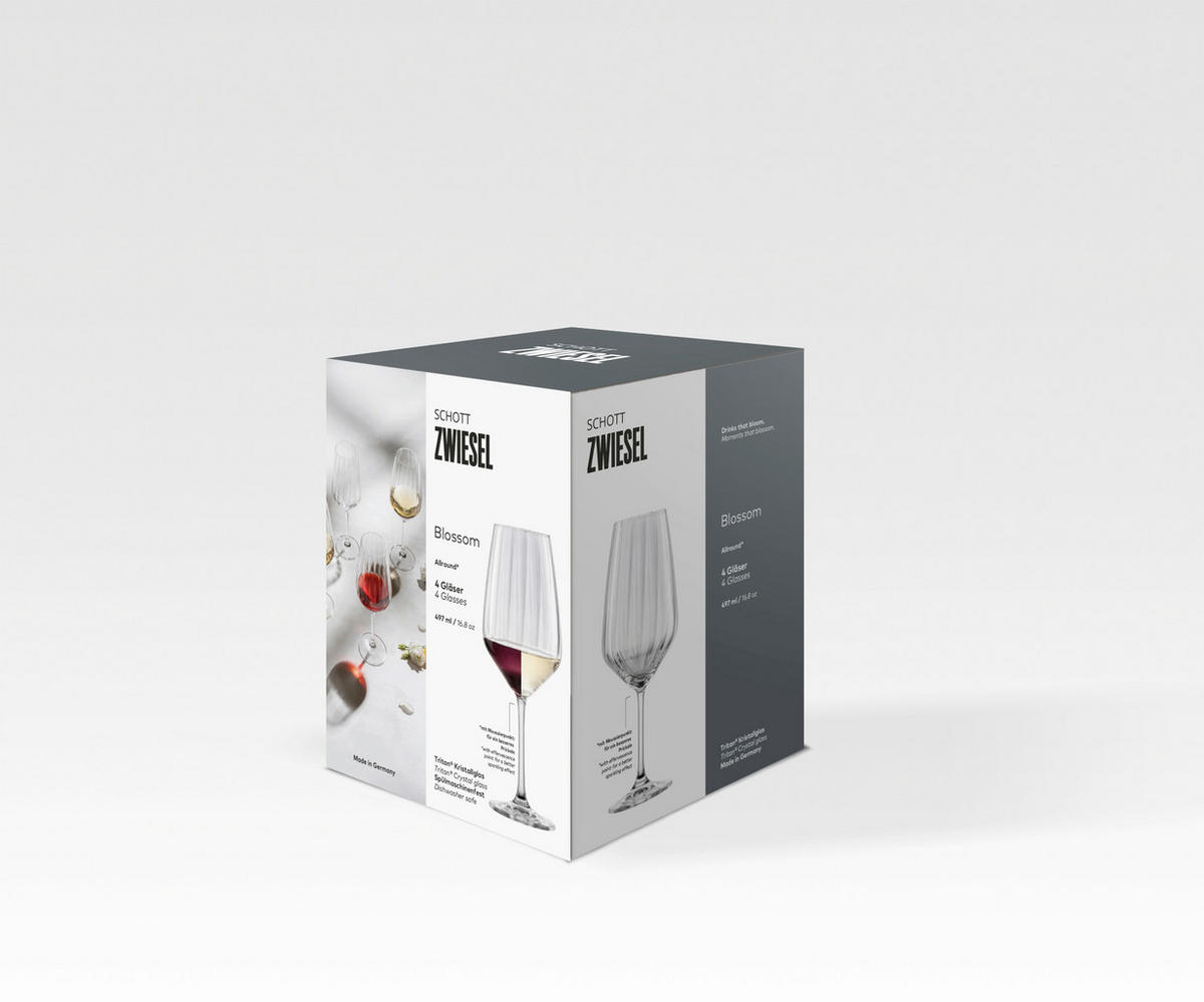 GLÄSERSET Blossom  4-teilig  - Transparent, Design, Glas (8,7/22,5cm) - Schott Zwiesel