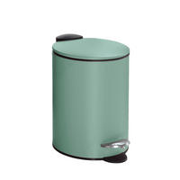 KOZMETIKAI SZEMETES fém  - fekete/mentazöld, Basics, műanyag/fém (17/23,6/17cm) - Kleine Wolke