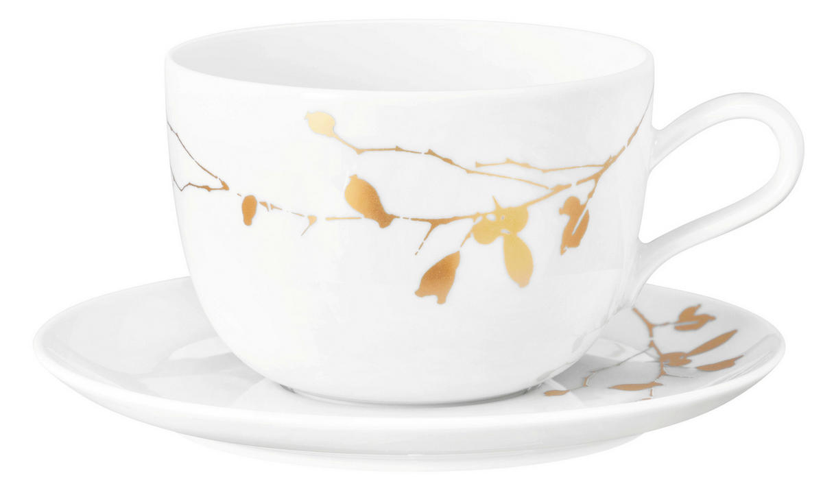SNÍDAŇOVÝ ŠÁLEK porcelán keramika  - bílá/barvy zlata, Basics, keramika (0,38l) - Seltmann Weiden