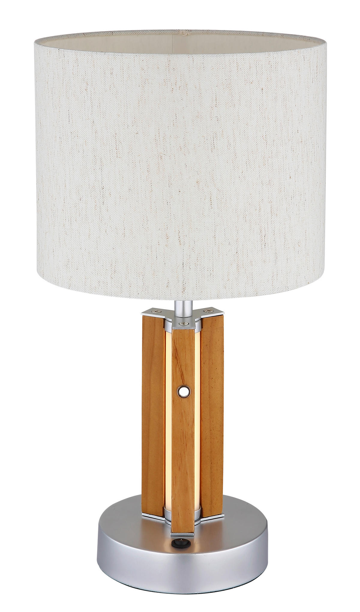 LED-TISCHLEUCHTE TAUGUS 25/45 cm   - Dunkelbraun/Naturfarben, Design, Holz/Kunststoff (25/45cm)