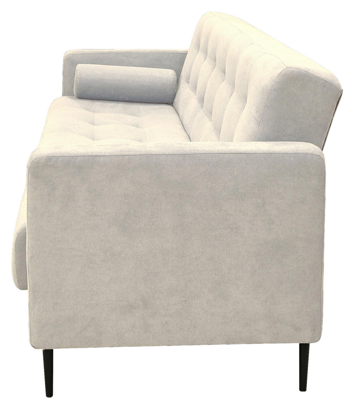 SCHLAFSOFA in Mikrofaser Creme  - Creme/Schwarz, Design, Textil/Metall (223/89/86cm) - P & B