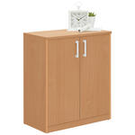 KOMMODE  in 72/84/36 cm  - Silberfarben/Buchefarben, Basics, Holzwerkstoff (72/84/36cm) - Xora