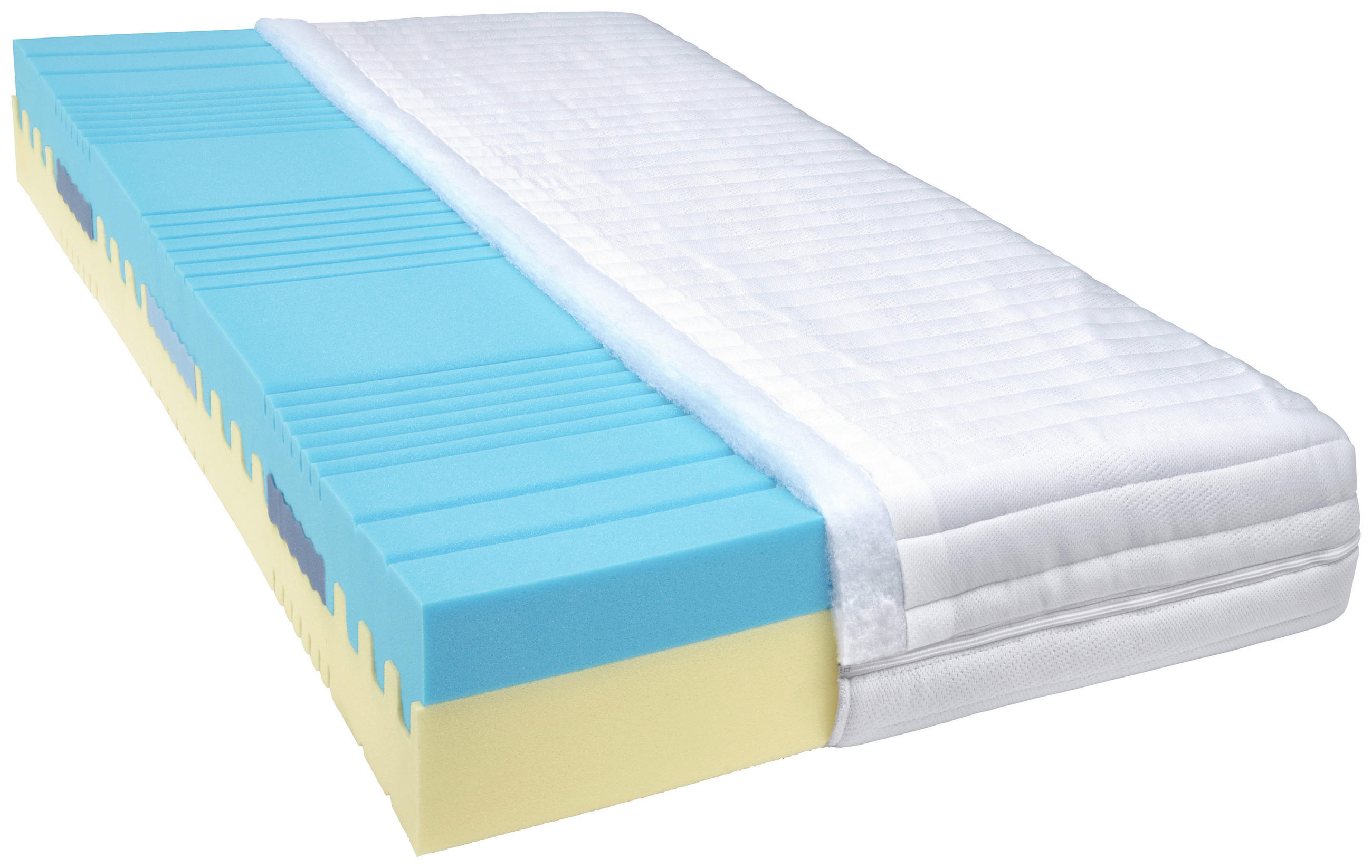 KALTSCHAUMMATRATZE 180/200 cm Höhe ca. 20 cm  - Weiß, Basics, Textil (180/200cm) - Sleeptex