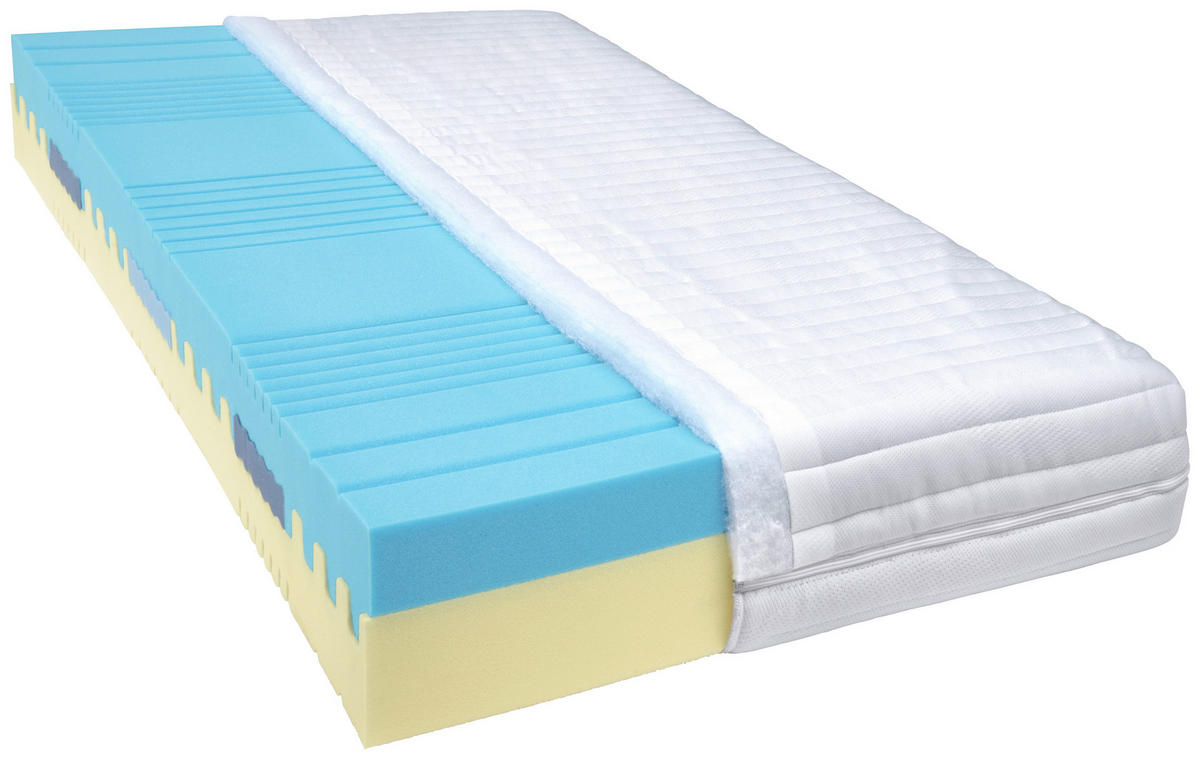 KALTSCHAUMMATRATZE 120/200 cm Höhe ca. 20 cm  - Weiß, Basics, Textil (120/200cm) - Sleeptex