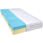 KALTSCHAUMMATRATZE 90/200 cm Höhe ca. 20 cm  - Weiß, Basics, Textil (90/200cm) - Sleeptex