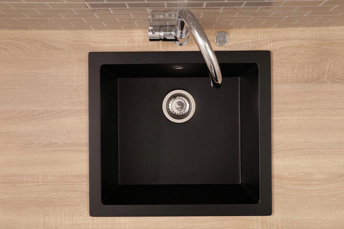 Chiuvetă Bucătărie - negru, Trend, piatră (52/22/47cm) - Respekta