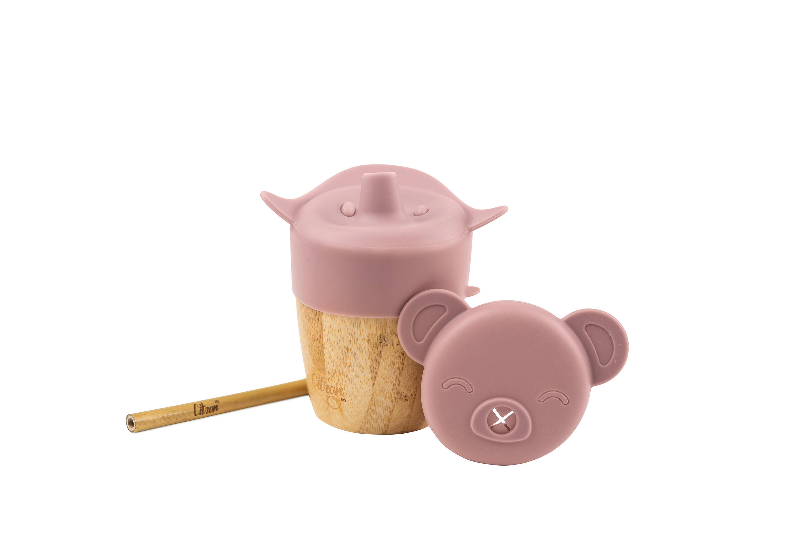 TRINKHALMBECHER  - Pink, Basics, Naturmaterialien/Kunststoff (7,5/9cm)