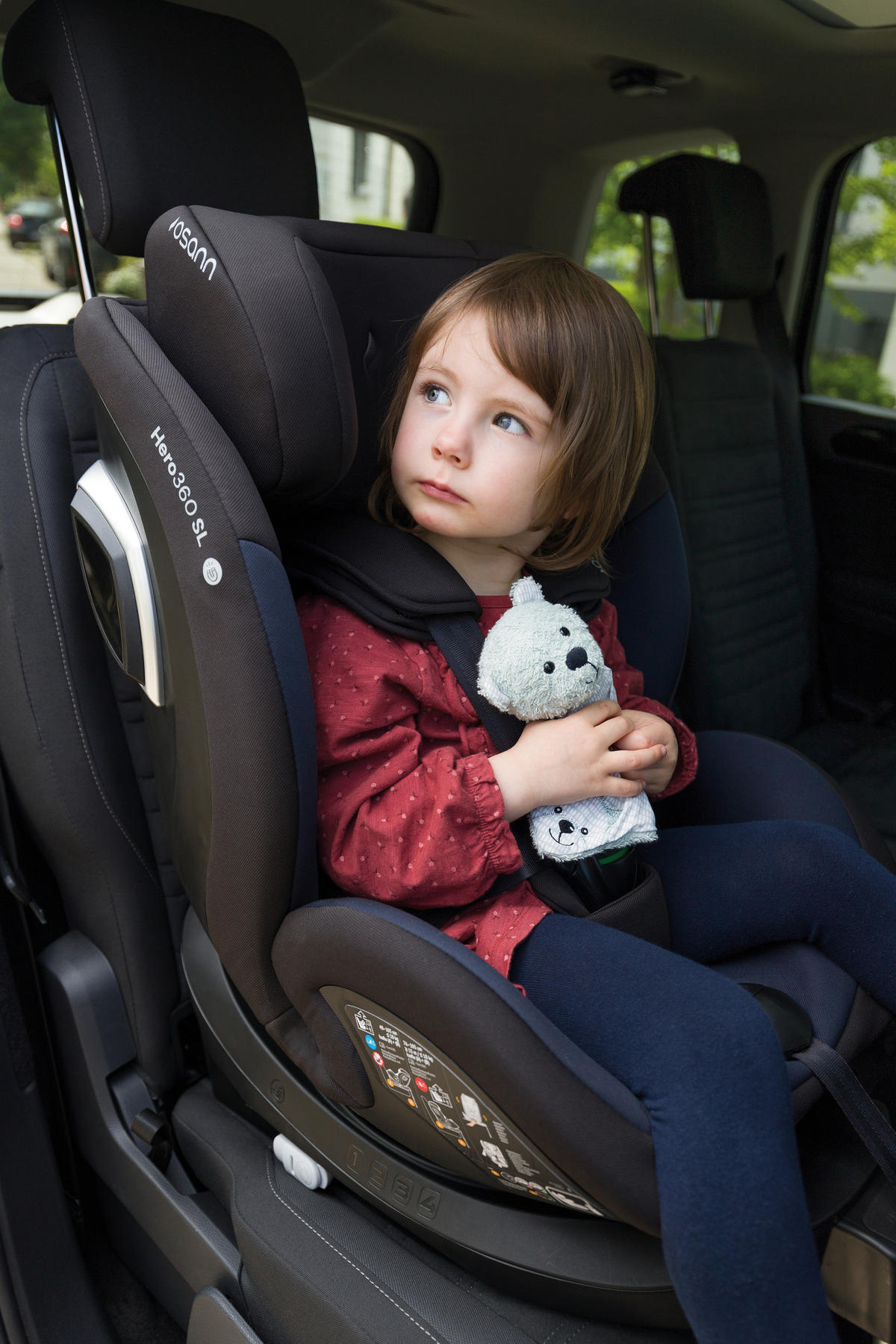 REBOARDER-KINDERSITZ HERO360 SL Twill Black  - Schwarz, Basics, Kunststoff/Textil (44/65/55cm) - Osann