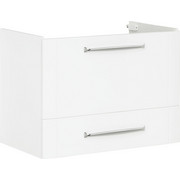 WASCHTISCHUNTERSCHRANK 76/55/43 cm - Chromfarben/Weiß, KONVENTIONELL, Glas/Holzwerkstoff (76/55/43cm) - Sadena