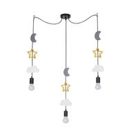 HÄNGLAMPA FÖR BARN Trio 100/15/100 cm  - vit/grå, Basics, metall/trämaterial (100/15/100cm)