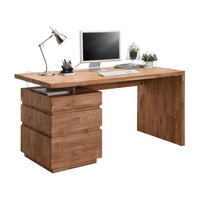 Birou in lemn  - stejar sălbatic/culoare lemn stejar, Natur, lemn (150/70/76cm) - Linea Natura