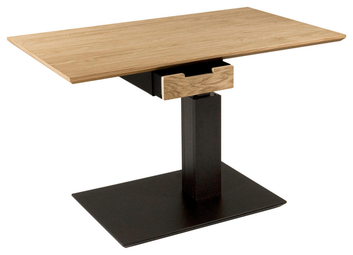 COUCHTISCH in Holz, Metall, Holzwerkstoff 100/60/49-67 cm  - Wildeiche/Anthrazit, Design, Holz/Holzwerkstoff (100/60/49-67cm) - Novel