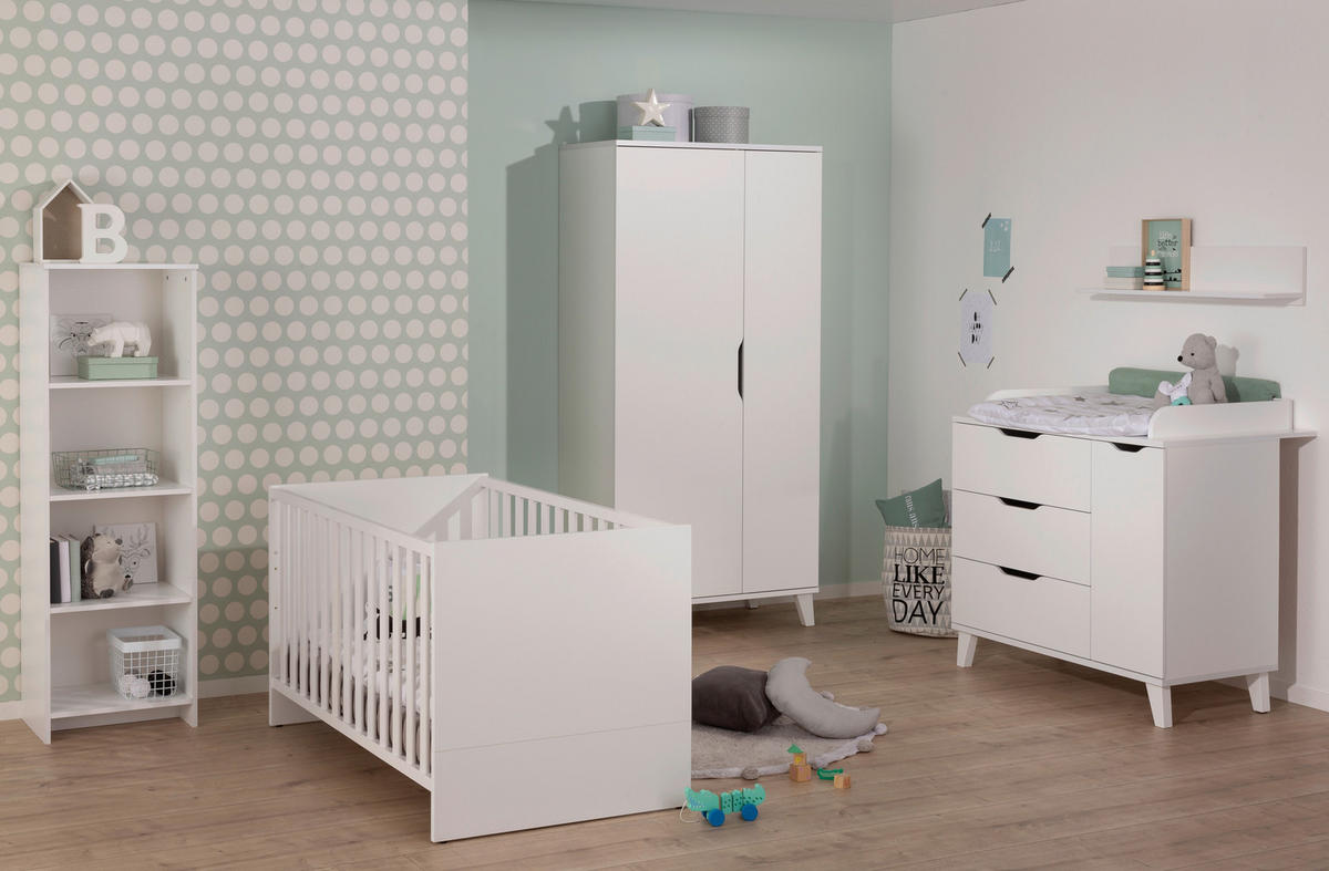 ORMAR ZA DJEČJU ODJEĆU  Michi  - bijela, Trend, drvni materijal/drvo (94,7/198,0/52,4cm) - My Baby Lou