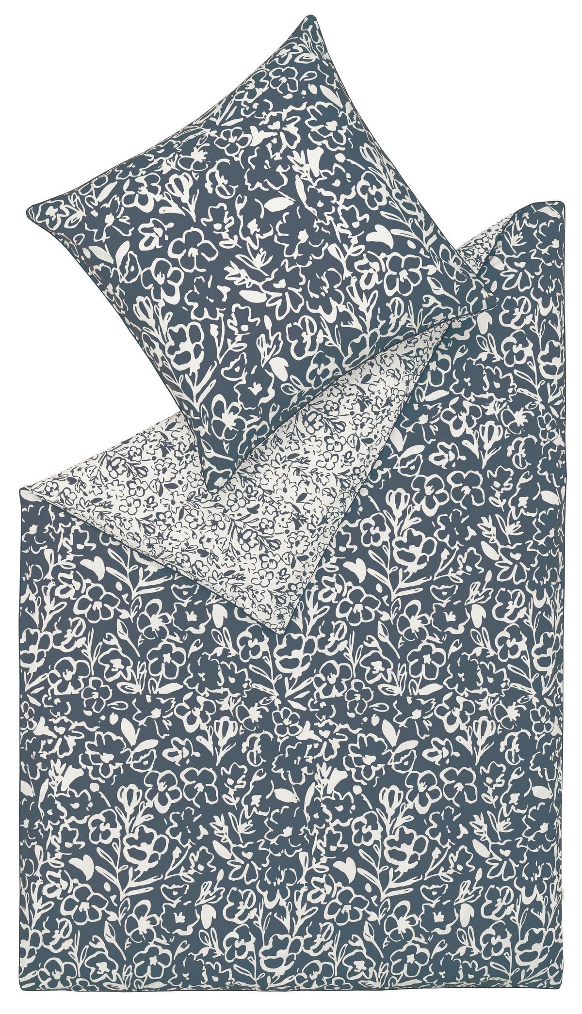 OBOUSTRANNÉ POVLEČENÍ, renforcé, modrá, krémová, tmavě modrá, 135/200 cm - modrá/krémová, Basics, textil (135/200cm) - Esprit