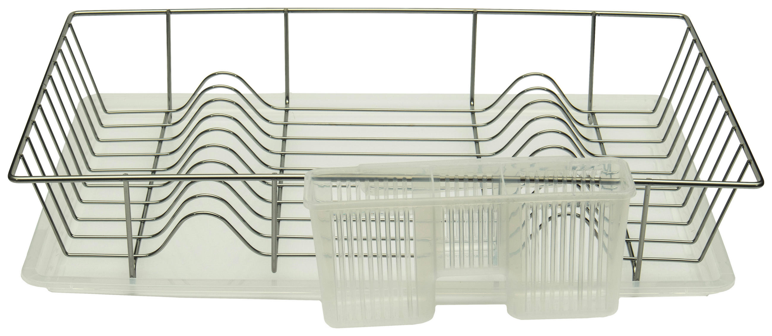 EDÉNYSZÁRÍTÓ KOSÁR - ezüstszínű, Basics, fém (0.98kg)