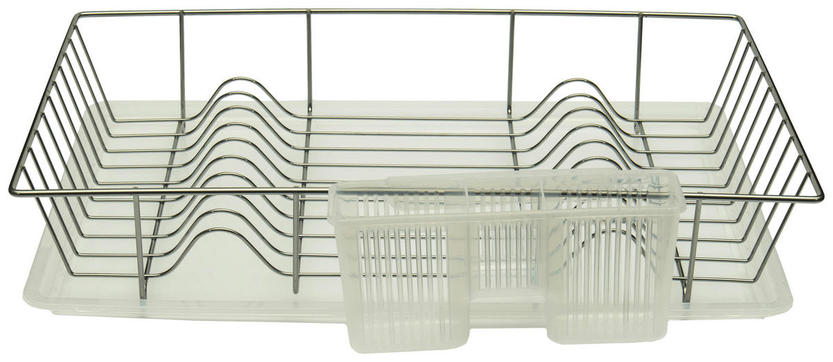 EDÉNYSZÁRÍTÓ KOSÁR - ezüstszínű, Basics, fém (0.98kg)