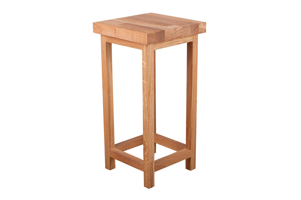 Universalhocker Echtholz  - Eichefarben, Basics, Holz (30/60/30cm) - Gardenson