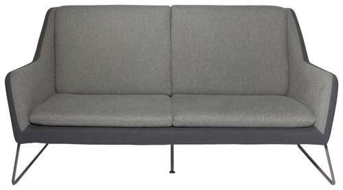 3-SITZER-SOFA in Flachgewebe Hellgrau, Dunkelgrau  - Dunkelgrau/Hellgrau, MODERN, Textil/Metall (174/97/84cm) - MID.YOU
