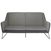 3-SITZER-SOFA Flachgewebe Hellgrau, Dunkelgrau  - Dunkelgrau/Hellgrau, MODERN, Textil/Metall (174/97/84cm) - MID.YOU