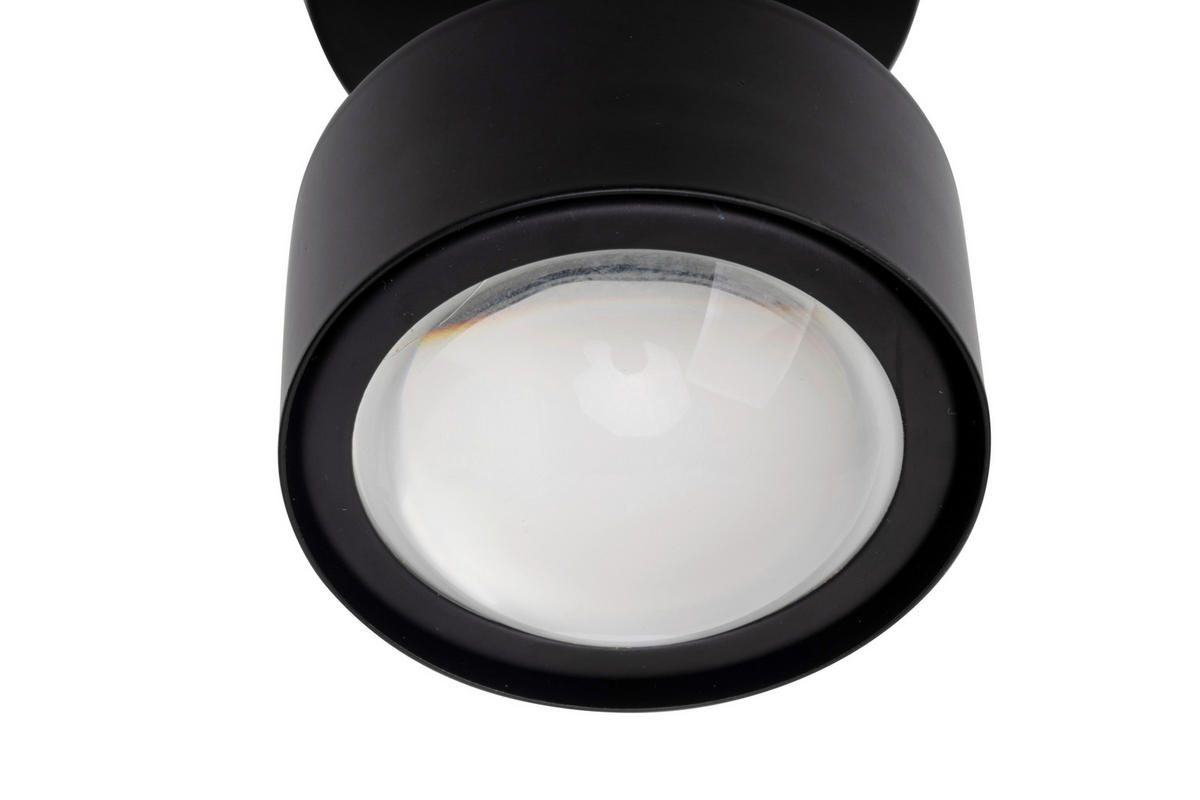 LED-STRAHLER Puk 8/10,8 cm   - Schwarz, Design, Metall (8/10,8cm) - Novel