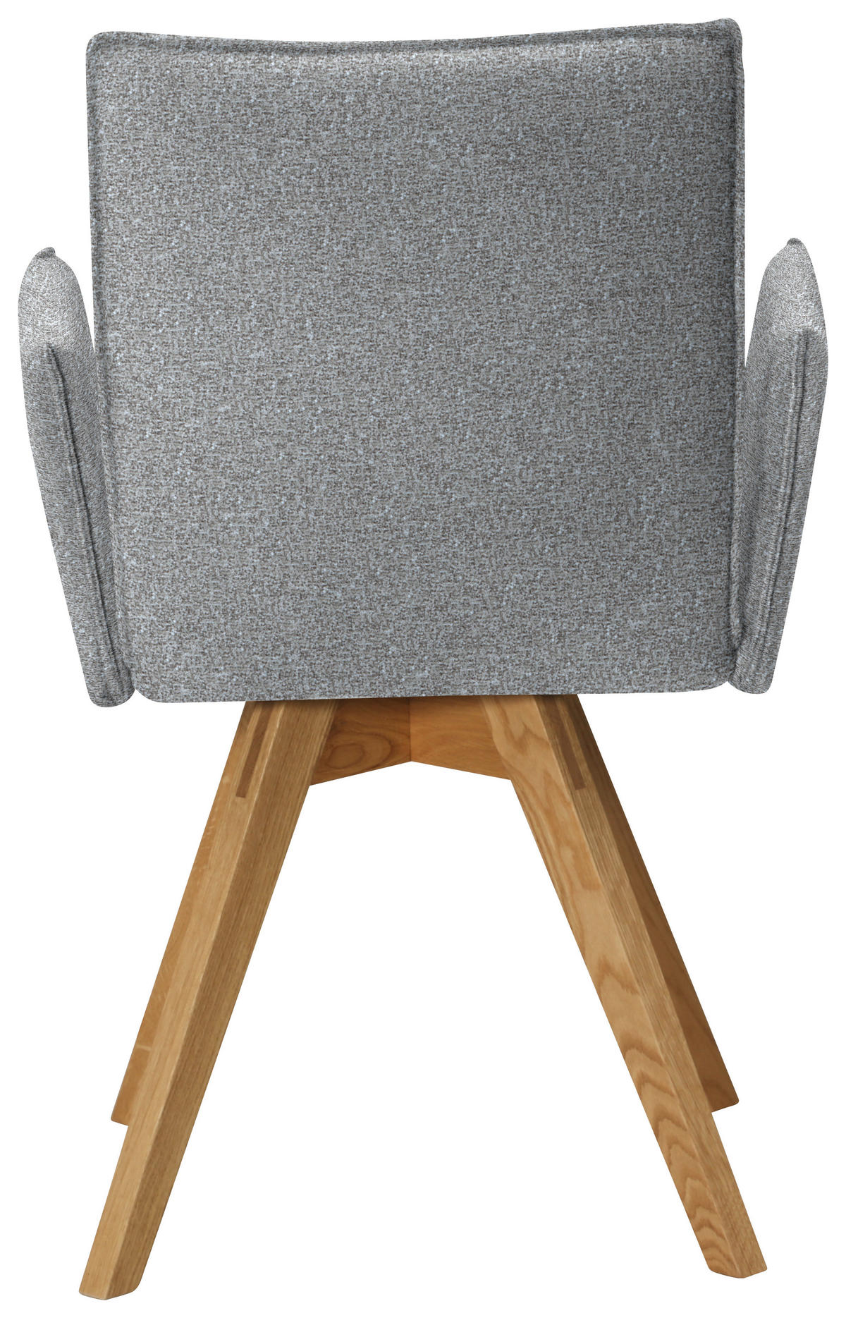 ARMLEHNSTUHL  in Samt  - Eichefarben/Hellgrau, Konventionell, Holz/Textil (60/91/61cm) - Moderano
