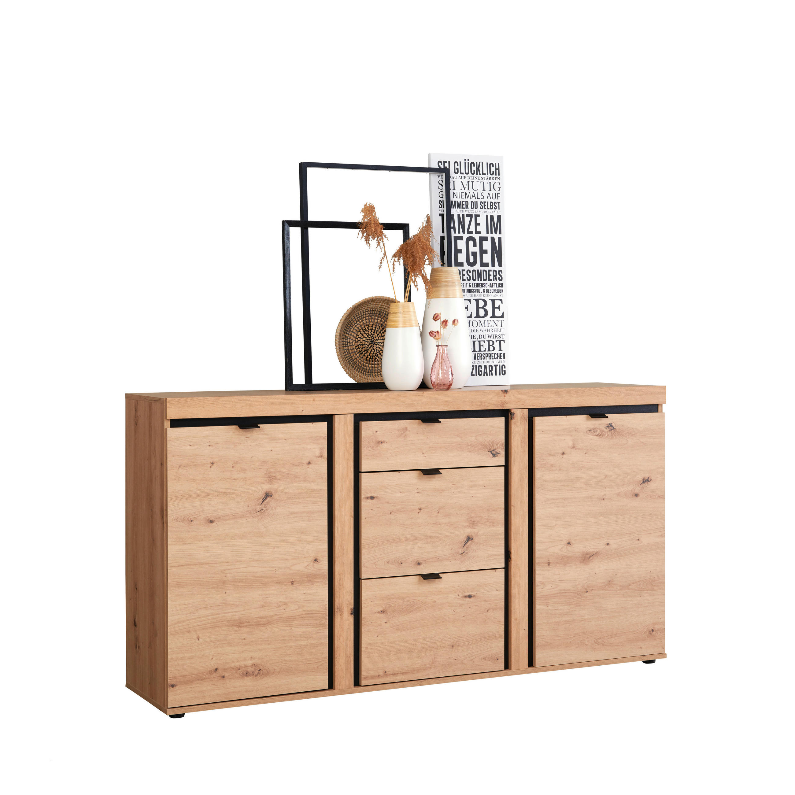 Sideboard Mit Soft-Close B: 167,3 cm Nyon, Eiche Dekor