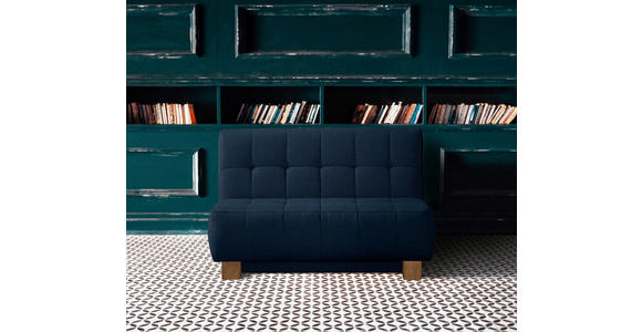 SCHLAFSOFA Juice in Dunkelblau  - Naturfarben/Dunkelblau, Design, Holz/Textil (125/92/102cm) - Novel
