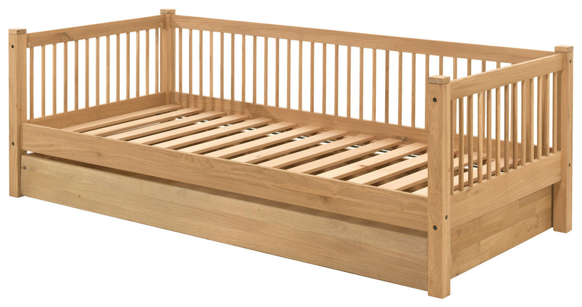 AUSZIEHBETT 90/200 cm  in Naturfarben  - Naturfarben, MODERN, Holz (90/200cm) - MID.YOU