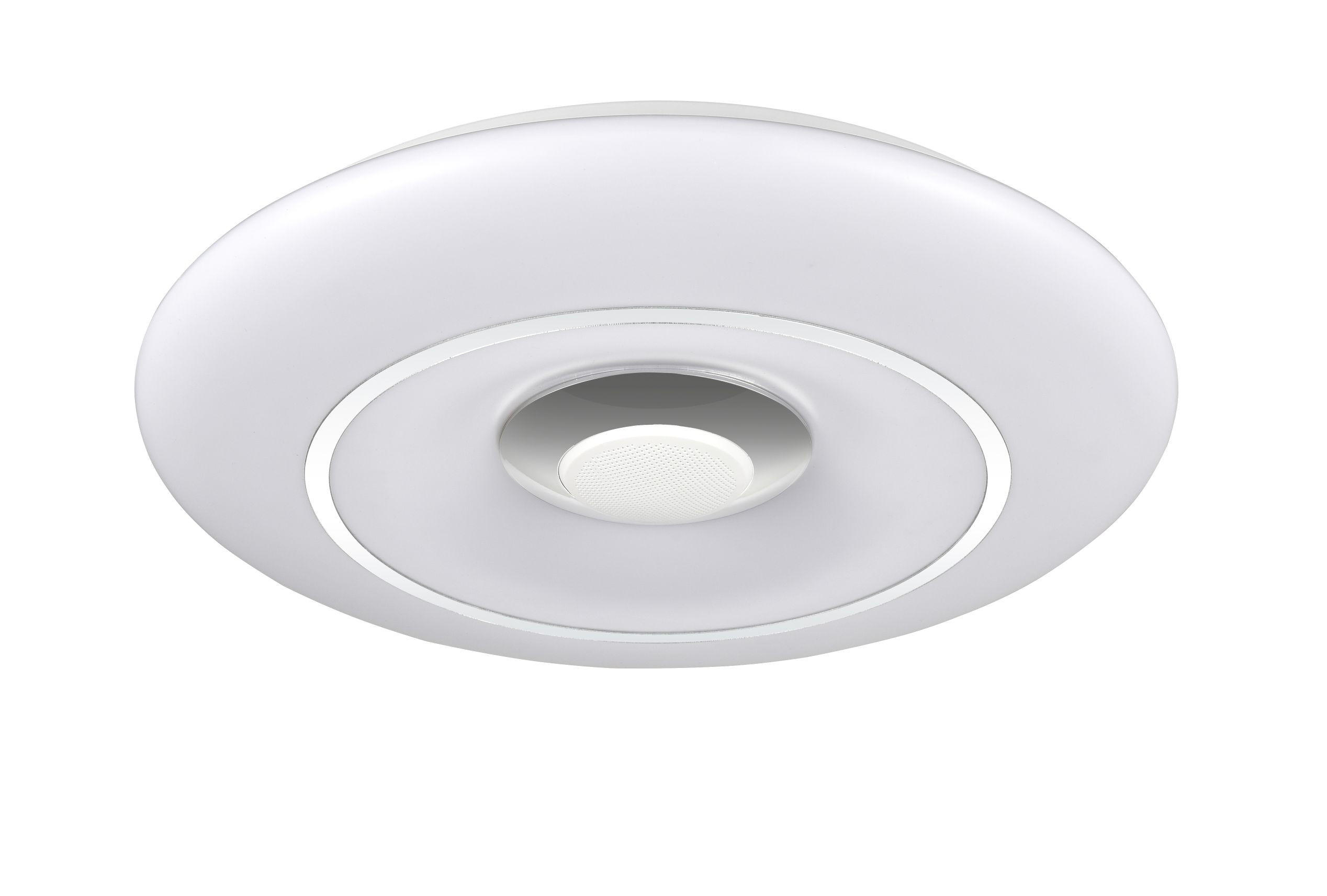 LED STROPNÉ SVIETIDLO, 39/7 cm - biela/chrómová, Lifestyle, kov/plast (39/7cm) - Novel