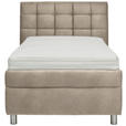 POLSTERBETT Matratze, Lattenrost Greige 100/200 cm  - Greige/Silberfarben, KONVENTIONELL, Holz/Textil (100/200cm) - Esposa