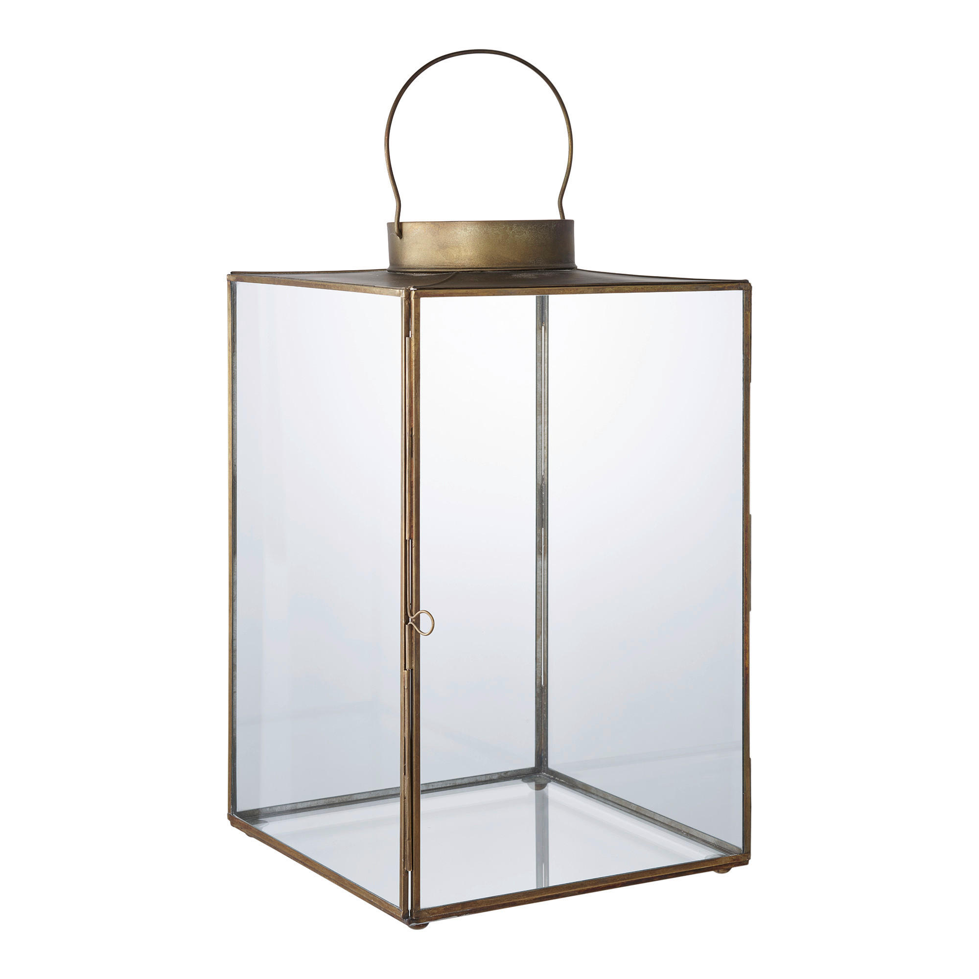 LATERNE  - Orange, Design, Glas/Metall (24.5/42/24.5cm)