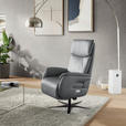 RELAXSESSEL in Textil Grau  - Schwarz/Grau, Design, Textil/Metall (70/117/85cm) - Dieter Knoll