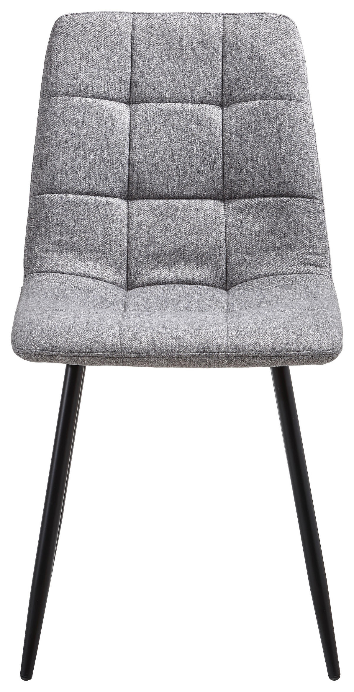 STUHL Webstoff Grau, Schwarz  - Schwarz/Grau, LIFESTYLE, Textil/Metall (44,5/86/54,5cm) - Livetastic