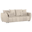 SCHLAFSOFA Flachgewebe Beige  - Beige/Schwarz, KONVENTIONELL, Kunststoff/Textil (250/70/118cm) - Carryhome