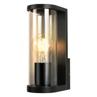 LED-AUßENLEUCHTE Ficus 8.5/11.9/22.2 cm  - Schwarz, Design, Metall (8.5/11.9/22.2cm)