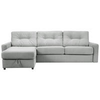 ECKSOFA Grau Webstoff  - Schwarz/Grau, KONVENTIONELL, Kunststoff/Textil (160/270cm) - Carryhome