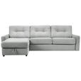ECKSOFA Grau Webstoff  - Schwarz/Grau, KONVENTIONELL, Kunststoff/Textil (160/270cm) - Carryhome